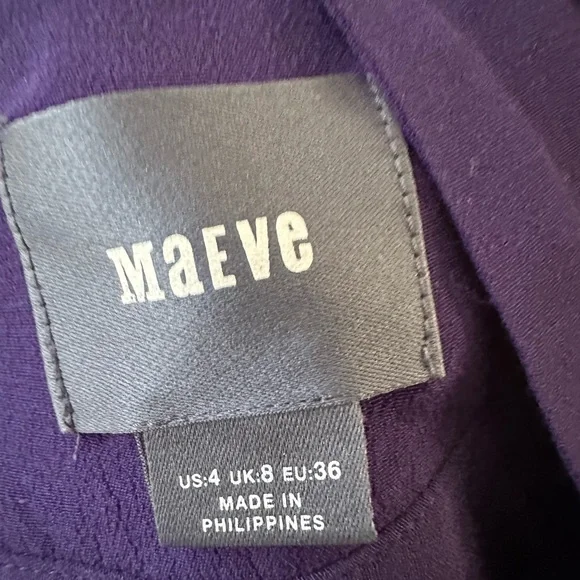 Anthropologie Apron Wide-Leg purple Jumpsuit by Maeve womens 4 - Picture 6 of 6